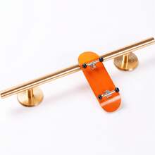 1pc 25cm Golden Round Professional Fingerboard Grind Rail, Aluminum Alloy Material, Durable & Wear-Resistant, Suitable For Advanced Professionals - Gold - View 5