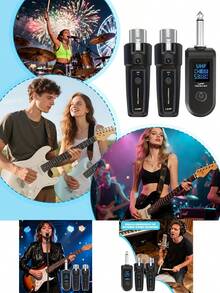 K-006 Wireless Microphone Transmitter & Receiver, XLR Microphone Wireless System, Rechargeable Wireless Microphone Adapter For Mixer, Dynamic Microphone, Electric Guitar Bass, Live Streaming Mixer, Equipped With Rechargeable Battery DC3.7V/200mAH - one-size - View 4