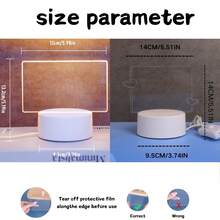 1pc Acrylic Dry Erase Board Lamp, Includes DIY Erasable Board, Rewritable Message Board Night Light, Warm Light Desk Lamp Gift - Yellow - View 6