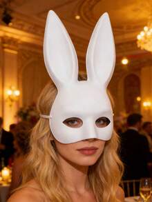 Rabbit Mask, Masquerade Bunny Ears Mask, Bunny Girl Mask, Halloween Bunny Dance Party1pcs - Multicolor - View 5