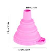 1/2/4pcsSilicone Foldable Mini Funnel, Suitable For Pouring Oil, Wine, And Toiletries In Household Kitchens - View 3