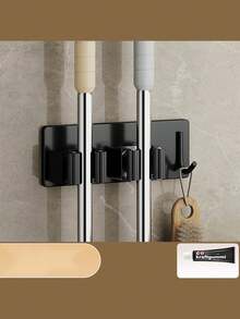 1 Stück wandmontierter 304 Edelstahl Besen & Mopp Halter - Schwerlast Organizer Regal für Haushalt, Waschküche, Küche, Schrank, Garage - Rechen, Schaufel, Gartenwerkzeug Aufbewahrung, Reinigungsbedarf Zubehör - Praktisch & Bequem - Verschiedenfarbig - Übersicht 13
