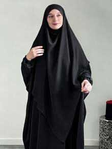 两件套头巾+长袍组合套装，长袍袖口带松紧带，胸围230厘米，衣长143厘米，宽松舒适，头巾长140厘米 - 彩色 - 查看 9