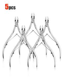 5/3/2/1 件套不锈钢指甲钳套装，指甲及角质层修剪器，美甲工具 - 銀色 - 查看 9