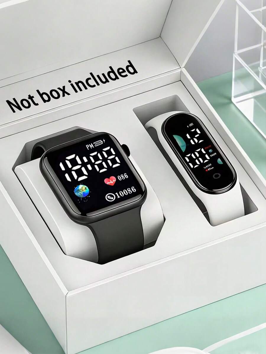 Square Digital Watch - Astronaut Commemorative Digital Bracelet, Suitable For Daily Wear, Luminous, Perfect Gift