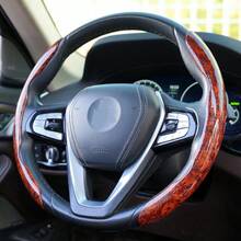 Bộ 3 bọc vô lăng vân gỗ hồng mộc cao cấp, phụ kiện nội thất ô tô, thiết kế siêu mỏng chống trượt, thấm hút mồ hôi, tránh mỏi tay, kết cấu chống trượt kiểu ngắn siêu mỏng, chắc chắn và không bị rơi ra, phù hợp với nhiều dòng xe. - 3 cái - Xem 11