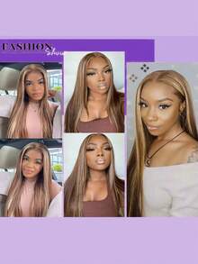 200% Ultra High Density Sleek Straight Wig - 13x6 13x4 5x5HD Transparent Lace Frontal Human Blended Hair, Pre-Plucked Glueless Wig For Women, Ultra Full Silky Style & Natural Look, No Glue & Ready To Wear - SP4/27 - View 10