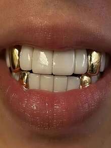 1 chiếc khuyên răng vàng đơn giản, phóng khoáng, phong cách hip-hop châu Âu và Mỹ, thích hợp cho hộp đêm. - Vàng - Xem 4