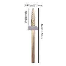Easy Nail 1pc Golden Plated Tungsten Carbide Nail Drill Bit – 2.35mm Shank Nail File Bit For Removing Gel Polish & Smoothing Steps - Multicolor - View 4