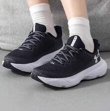 Under Armour New Women's Breathable Casual Sneakers, Athletic Training Running Shoes - Black and White - View 4