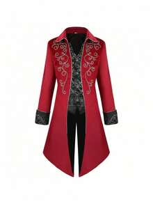 Silver-trimmed Swallowtail Coat Red