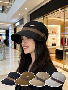 1顶宽檐透气草帽，旅行防晒沙滩帽，时尚百搭，适合送给女朋友、女性朋友，趣味个性化礼物，贴心女士配饰 - 加寬大帽簷 - 查看 8