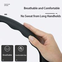 Nappa Leather Car Steering Wheel Cover, Anti-Slip Breathable Ultra-Thin, Suitable For Tesla, Audi And Other Models - Multicolor - View 4