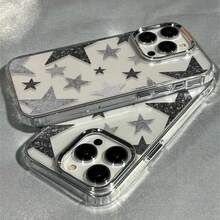 1 chiếc ốp lưng TPU trong suốt chống sốc, họa tiết ngôi sao gradient màu xám, chất lượng cao, phù hợp với các dòng máy Apple 17/17Pro/17Promax/16/16Plus/16Pro/16ProMax/15/15Plus/15ProMax/14/14Plus/14Pro/14ProMax, 13/13Pro/13ProMax, 12/12Pro/12ProMax, 11/11Pro Max - Nhiều màu - Xem 3