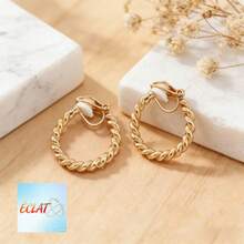 Yanxyad Simple Minimalist Hoop Ear Clip Fake Piercing Ear Jewelry Accessories For Women Girls Daily Wear Party Gift JJYY - Silver - View 1