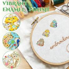 GIURKUU 1 Set (3 Packs) Funny Cat Magnetic Needle Holder, Colorful Needle Fixers For Organizing Embroidery And Sewing Needles, Sewing Accessories - A - مشاهدة 5