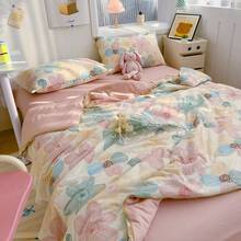 1 pièce Couette/couverture d'air conditionné à motif floral, style minimaliste moderne et mignon. Rembourrage en fibre de polyester, tissu doux et respirant, non collant. Idéal pour la chambre d'été, la maison, le dortoir, l'hôtel, la sieste. Lavage machine. - Période de floraison - Voir 7