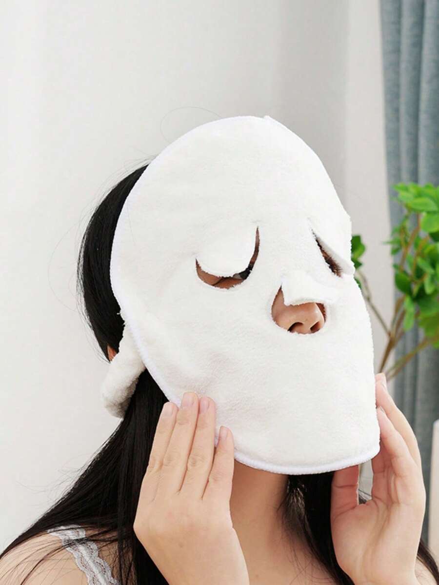 Khăn chườm nóng, khăn chườm lạnh mặt, khăn mặt dày gấp đôi, khăn làm đẹp, khăn chăm sóc tóc, chăm sóc da. - trắng - Xem 1