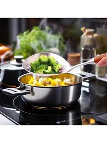 1 muỗng lớn bằng thép không gỉ có lưới lọc - Chịu nhiệt cao (662°F) với tay cầm tiện dụng và lưới lọc mịn, thích hợp cho chiên, lẩu, nấu nướng, làm bánh - Dụng cụ nhà bếp gia đình và nhà hàng, bề mặt bóng bẩy | Đồ dùng nhà bếp bền bỉ - Nhiều màu - Xem 4