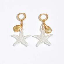 A Pair Of Ocean Vacation Niche Light Luxury High-End Sense Earrings Personalized Starfish Earrings Suitable For Women Daily Wear - Gold - View 8