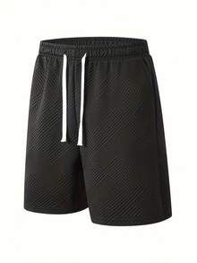 Bộ đồ nam mùa hè mới, bộ đồ thể thao nam thường ngày, bộ 2 mảnh rộng rãi đa năng tay ngắn và quần short, trang phục sinh viên, bộ đồ thương hiệu trẻ trung, bộ tay ngắn màu đen. - màu đen - Xem 7