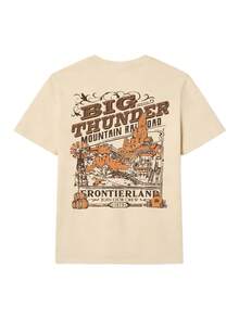 Women's Summer Fashion Trending Letter Print Loose Casual T-Shirt, Versatile Daily Casual Wear - Apricot - View 7