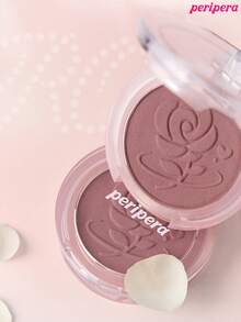 K-Beauty Peripera 單色粉末腮紅盤，霧面細緻粉末腮紅，不結塊，持久妝效，全方位彩妝盤，裸妝風格，臉部美容化妝品，韓系妝容，4.2g - #29 Dusty Mauve - 查看 3