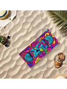1pc Ultra-Fine Fiber Beach Towel, Super Absorbent Quick Dry Swimming Towel, Lightweight Soft Beach Blanket, Suitable For Beach, Swimming, Outdoor Camping Travel, Ideal Beach Essential, Pool Towel - C - View 6