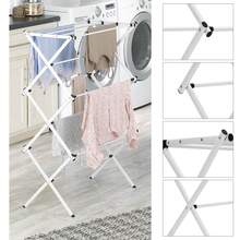 3 Tier Clothes Airer Dryer Metal Laundry Horse Drying Rack Indoor Outdoor Patio - A - View 5