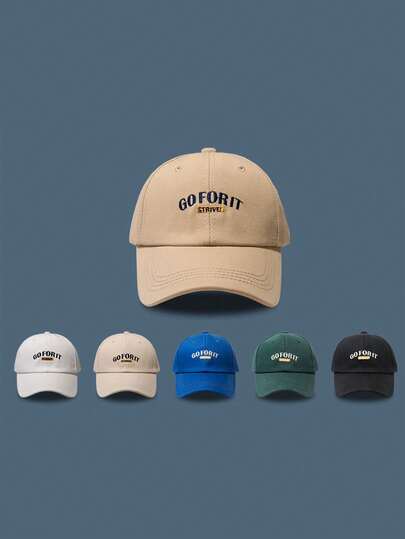 1PC Women's Spring/Summer Unisex Baseball Cap, Sun Protection Hat With Letter Design, Adjustable Outdoor Sports Hat