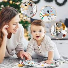 Bebis tygböcker och leksaker, inkluderar svartvita tygböcker för 0–3 månader och färgglada tygböcker med prasselpapper för 3–12 månader, perfekt present till spädbarn - Multifärgad - Visa 7