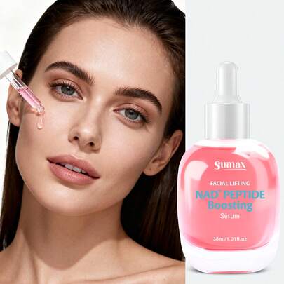 NAD+肽赋活精华液 | 韩国护肤紧致精华液，蕴含5种神经酰胺和纯素胶原蛋白，有效减少皱纹，提亮肤色 - 30毫升