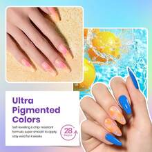 Beetles 55 Colors Spring Gel Nail Polish Set - Vibrant Holiday Kit With Base, Glossy & Matte Top Coat, UV LED Soak Off, Red Brown Pink Green Blue, Easter Gifts For Women - 55 Colors Vibrarnt Holiday - 查看 4