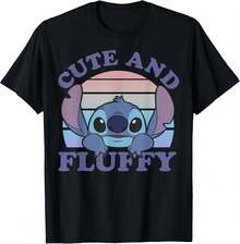 LILOS & STITCHS 626 Stitch Day Cute And Fluffy Portrait T-Shirt Holiday Outfits For Women,Summer Holiday Outfits,Tops For Women,Summer Tops,Black Tops,Men Clothes,Summer Clothes,Girls Clothes,Boys Clothes,Funny T Shirts,Graphic Tee - Black - View 8