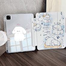 1 Cute Fluffy White Puppy Tablet Case Folio Table Case With Pen Holder Compatible With IPad 10.9/10.2/ Air 5th Gen/Pro11/10th/9.7/Air 2/ (7th Gen)/ (8th Gen)/ Air 4/5/ Pro 11/ 10th Generation 10.9-Inch 2022 Smart Case/ Air 13(M3 2025)/ Air 11(M3 2025)/ Air 11(M3 2025)/ 11(A16 2025)/Compatible With Galaxy Tab S10+/S9/A9,Compatible With Xiaomi5/5PR/6/6PRO/7/7PRO - Multicolor - View 8