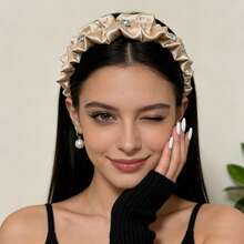 1pc Elegant Solid Color Wide Headband, Suitable For Daily Wear, Graduation Party, Date, Birthday Party, Casual Matching, Suitable For Holiday Performance, Amusement Park, Makeup, Face Washing - Multicolor - View 1