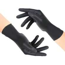 100pcs Black Nitrile Gloves, Latex-Free, Disposable, Durable Household Cleaning Gloves, Suitable For Hair Dyeing, Tattooing, Machine Maintenance And Cleaning, Multi-Purpose Hand Protection, Essential For Kitchen (Bagged) - Multicolor - View 4