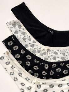 Set Of 4 Comfortable Double-String Microfiber Panties For Everyday Wear. - Champagne - View 2