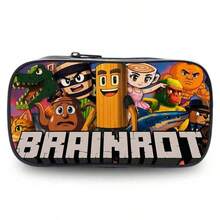 Large Capacity Zipper Durable Office Desk Storage Bag With "Brain Dissolve" Pattern, Perfect Gift - Multicolor - View 12