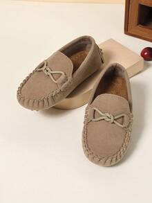 1 par de zapatos planos clásicos para bebé, mocasines con estilo británico de moda para primavera y otoño - Caqui - Ver 7