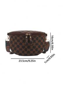 新款复古印花时尚大容量单肩斜挎包腰包 - 彩色 - 查看 5