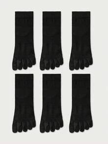 1/2/3/6 Pairs Men's Multicolor Toe Socks, Five Finger Socks, Thin Mesh Breathable Fashion Minimalist Versatile Ankle Socks, Suitable For Spring And Summer - Multicolor - View 15