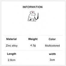 1枚趣味表情包“Te Pegare”毕业护士珐琅胸针,可作服装胸针、自我护理徽章、金属胸针、时尚翻领徽章、背包衣服珠宝包别针,是毕业的绝佳礼物。 - 彩色 - 查看 7