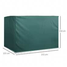 Waterproof Protective Cover With UV Protection, 215x155x150cm, For Furniture And Garden - Dark Green - View 5