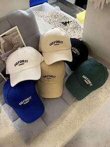 1PC Women's Spring/Summer Unisex Baseball Cap, Sun Protection Hat With Letter Design, Adjustable Outdoor Sports Hat,Beach,Vacation - A - View 11