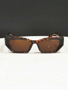 Kacamata Hitam Motif Leopard, Kacamata Fashion Plastik Persegi Panjang Retro, Gaya Klasik untuk Perjalanan Luar Ruangan, Liburan Pantai, Pakaian Kasual, Kacamata Pelindung UV Musim Panas untuk Mengemudi, Unisex - MultiWarna - View 2