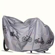 1pc Premium Bicycle Cover, Universal Bicycle Cover With Black Bicycle Silhouette Design, For Outdoor Parking, Rainproof, Long-Term Sun Protection, Foldable Storage, Bicycle Dust Cover, Bicycle Accessories - Multicolor - View 7