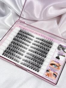 162 sợi mi giả uốn cong chữ C, 9 hàng, kiểu dáng tự nhiên, hình cáo, từng sợi riêng lẻ, dành cho cả bên trái và bên phải, độ dày 6-14mm, mi giả dạng chùm hỗn hợp, mi dày, mi mắt mèo mềm mại, thích hợp cho tiệc tùng và trang điểm hàng ngày. Mi giả dạng chùm, mi giả từng sợi, mi giả. - C - Xem 5