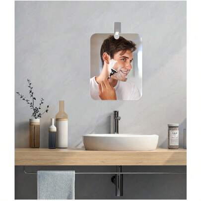 Anti-Fog PC Acrylic Bathroom Mirror, Vanity Mirror For Washroom, Men's Shaving And Trimming Beard Mirror, Anti-Fog Mirror, Best Seller
