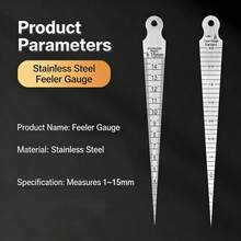 1pc High Precision 0-15mm Diameter Taper Gauge Feeler Gauge - Multicolor - View 7